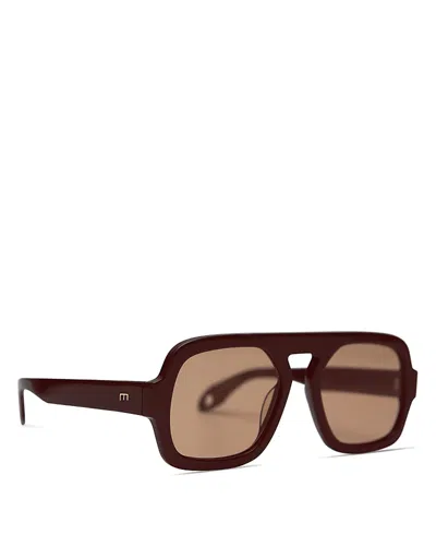 Elisa Johnson Jane Aviator Sunglasses, 54mm In Brown