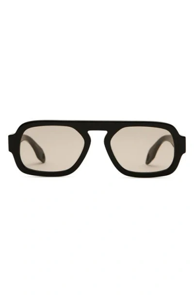 Elisa Johnson Jane Mini 52mm Aviator Sunglasses In Gloss Black