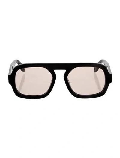 Pre-owned Elisa Johnson Jane Square Eyeglasses In Black