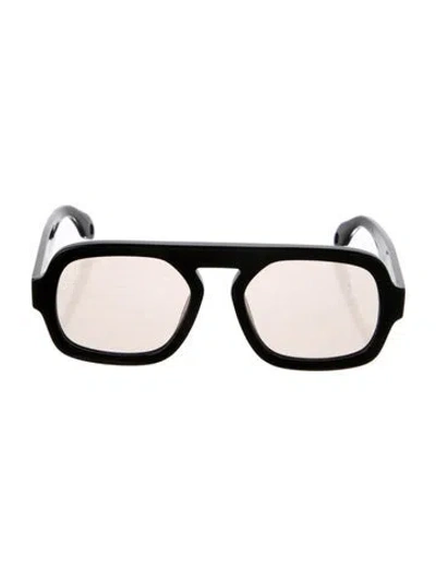 Pre-owned Elisa Johnson Jane Square Sunglasses In Black