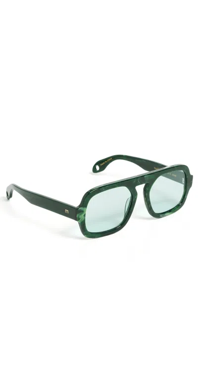 Elisa Johnson Jane Sunglasses Green Tortoise