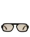 Elisa Johnson Kendall 55mm Rimless Rectangular Sunglasses In Black