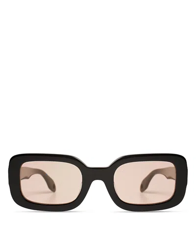 Elisa Johnson Lexi Rectangular Sunglasses, 53mm In Black