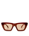Elisa Johnson Lori Cat Eye Sunglasses, 49mm In Brown