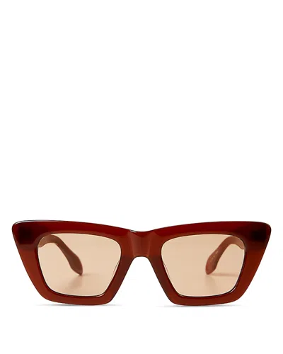 Elisa Johnson Lori Cat Eye Sunglasses, 49mm In Brown
