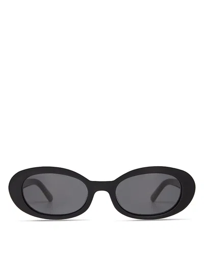 Elisa Johnson Lyric Oval Sunglasses, 52mm In Black
