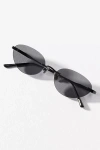 Elisa Johnson Oval Metal Sunglasses In Black