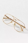 Elisa Johnson Oversized Blue Light Readers In Gold
