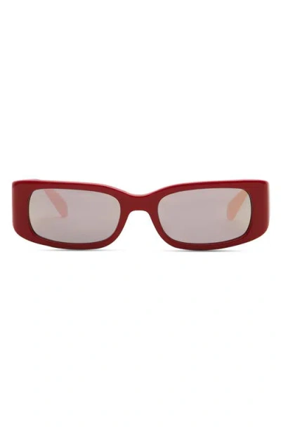 Elisa Johnson Reighne 53mm Rectangular Sunglasses In Gloss Red