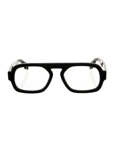 Pre-owned Elisa Johnson Square Eyeglasses In Black