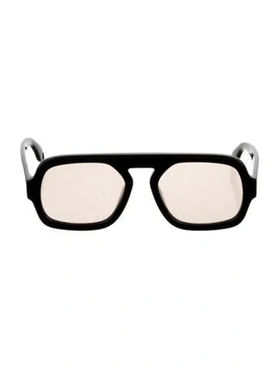 Pre-owned Elisa Johnson Square Tinted Sunglasses In Black