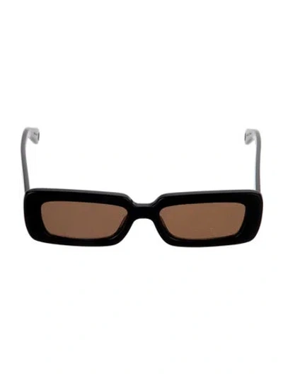 Pre-owned Elisa Johnson Square Tinted Sunglasses In Black