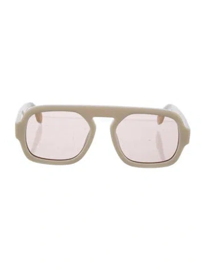 Pre-owned Elisa Johnson Square Tinted Sunglasses In Neutral
