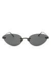 Elisa Johnson Trinity 55mm Oval Sunglasses In Gray