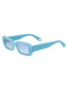 Elisa Johnson Women's Gigi 54mm Rectangular Sunglasses In Gloss Blue Light Blue