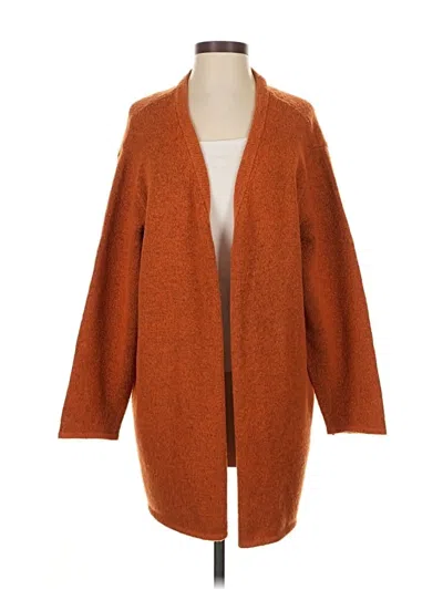 Pre-owned Elisabeth By Liz Claiborne Cardigan Sweater In Orange