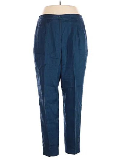 Pre-owned Elisabeth By Liz Claiborne Linen Pants In Blue