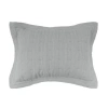 Elisabeth York 20" X 26" Danette Shale Decorative Bedding Premium Cotton Rectangle Standard Sham In Gray