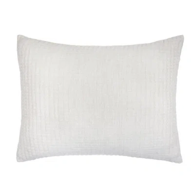 Elisabeth York 20" X 26" Lida Natural Cotton Standard Sham In White
