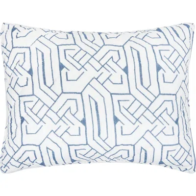 Elisabeth York 20" X 26" Marlowe Storm Geometric Cotton Standard Pillow Sham In Blue