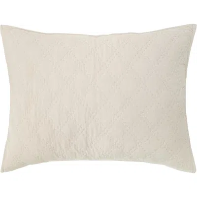 Elisabeth York 20" X 26" Sutton Natural Cotton Standard Sham In Neutral