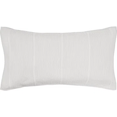 Elisabeth York 20" X 36" Nunzia Oyster Bedding Premium Cotton King Pillow Sham In Gray