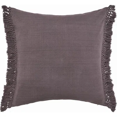 Elisabeth York 26" X 26" Lavato Fig Cotton Euro Sham In Purple