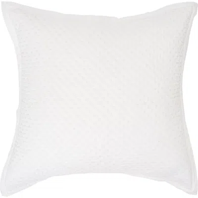 Elisabeth York 26" X 26" Mila Dove Cotton Euro Sham In White