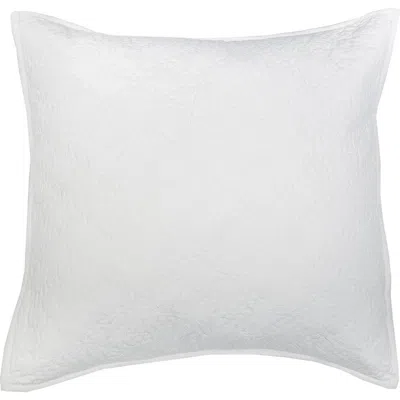 Elisabeth York 26" X 26" Sutton Dove Cotton Euro Sham In White