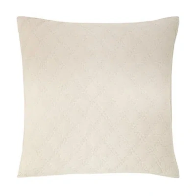 Elisabeth York 26" X 26" Sutton Natural Cotton Euro Sham In Neutral