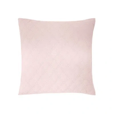 Elisabeth York 26" X 26" Sutton Rosewood Cotton Euro Sham In Pink