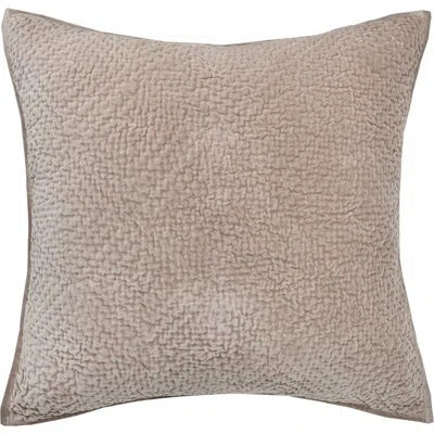 Elisabeth York 26" X 26" Vela Fawn Cotton Euro Sham In Brown