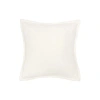 Elisabeth York 26" X 26" Willa White Ivory Cotton Voile Euro Pillow Sham W/ Flange In White