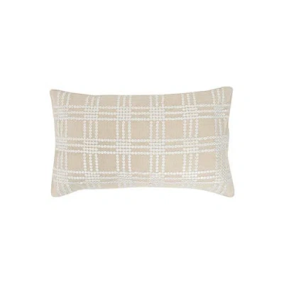 Elisabeth York Base 100% Cotton Pillow 14" X 22" In Neutral