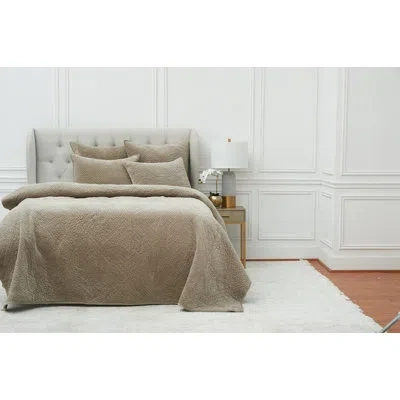 Elisabeth York Beige Cotton Reversible Quilt