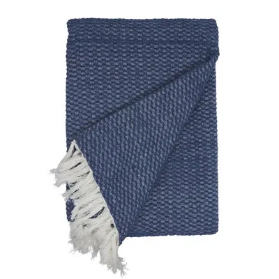 Elisabeth York Blythe Storm Throw Blanket In Blue