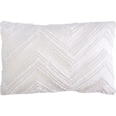 Elisabeth York Candlewick Dove Embroidered Accent Pillow Decor In White