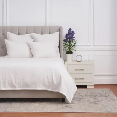 Elisabeth York Chander Dove King Coverlet Bedspread In White