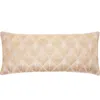 Elisabeth York Coco Geometric Diamond Natural Tan Cotton Decor Throw Pillow, 15" X 35" In Brown