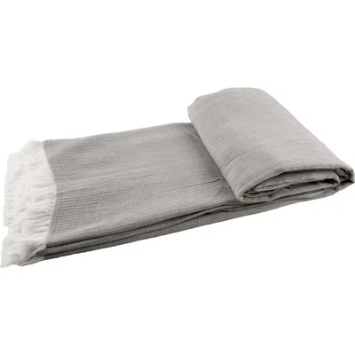 Elisabeth York Declan Ash 80" X 96" Throw Bed Blanket In Gray