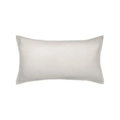 Elisabeth York Diamond Pearl Grey King Sham In White