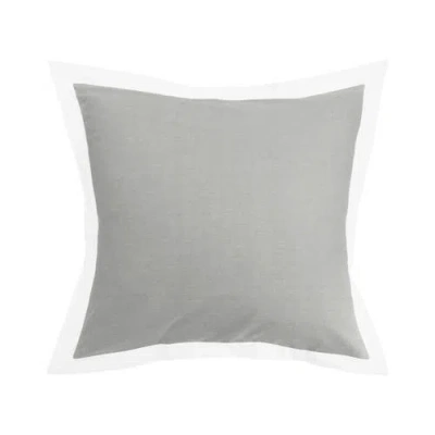 Elisabeth York Digby 100% Cotton Euro Pillow Sham 26" X 26" In Gray
