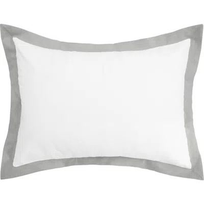 Elisabeth York Digby 100% Cotton Standard Pillow Sham 20" X 26" In Gray