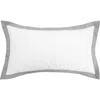 Elisabeth York Digby Dove 100% Cotton Chambray King Sham 20" X 36" In White