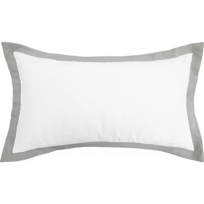 Elisabeth York Digby Dove 100% Cotton Chambray King Sham 20" X 36" In White