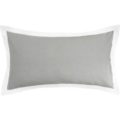 Elisabeth York Digby Pewter 100% Cotton Chambray King Sham 20" X 36" In Gray