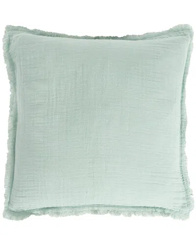 ELISABETH YORK DISCONTINUED ELISABETH YORK SEA GLASS FEATHER GAUZE PILLOW