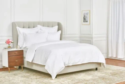 Elisabeth York Edin 100% Cotton Queen Duvet Cover In White