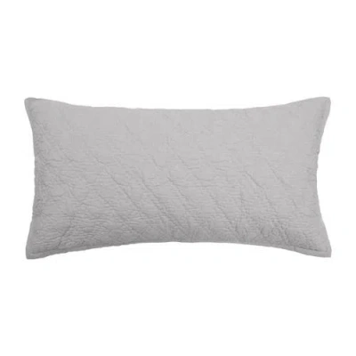 Elisabeth York Emory 100% Cotton King Pillow Sham 20" X 36" In Gray
