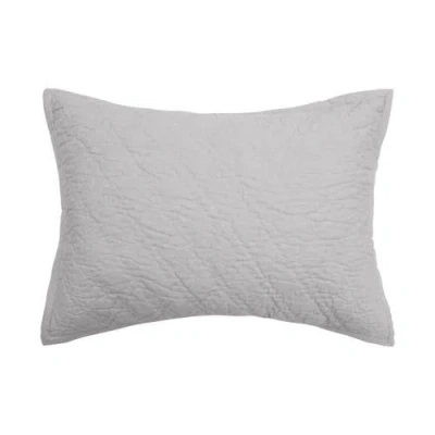 Elisabeth York Emory 100% Cotton Standard Pillow Sham 20" X 26" In Gray